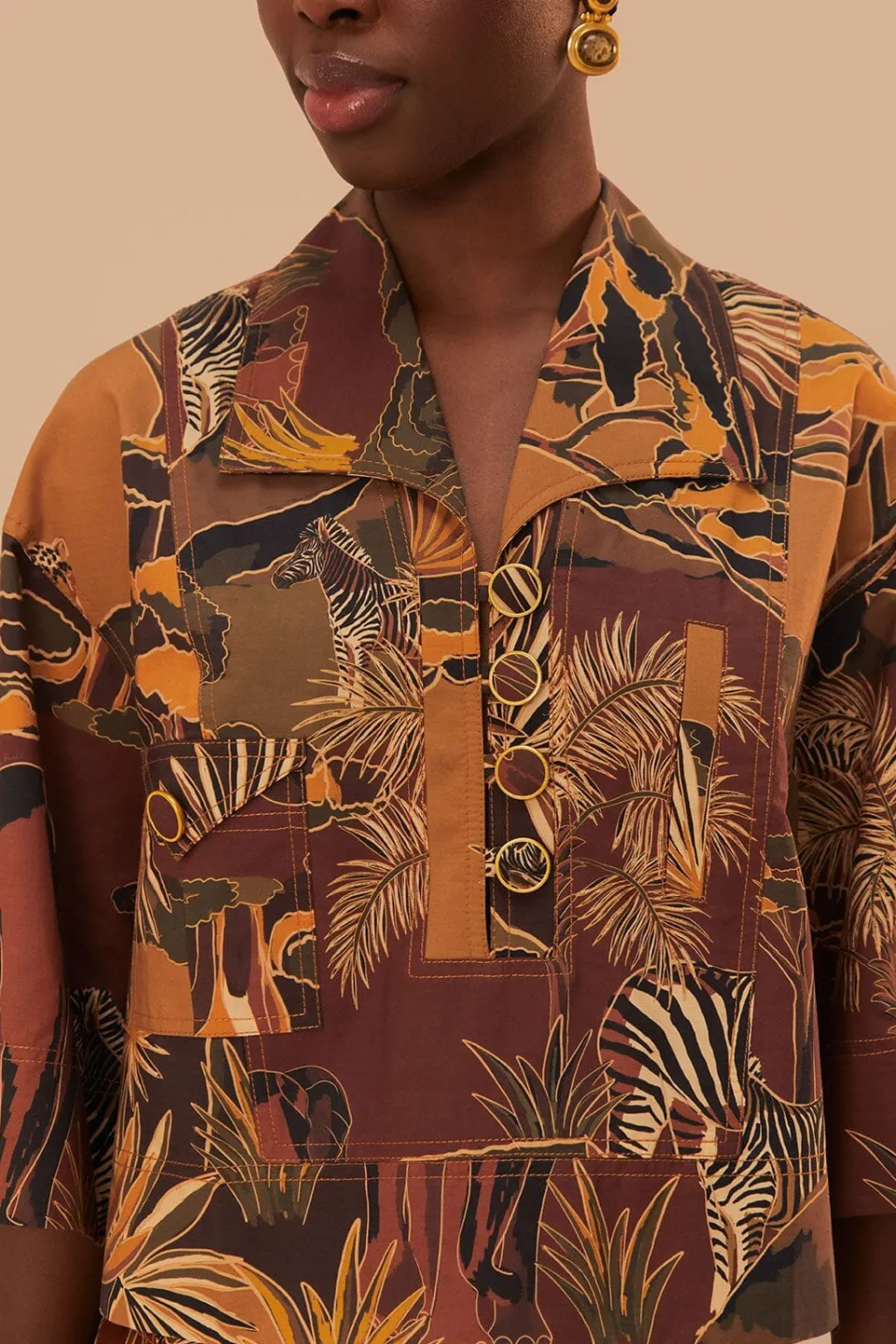FARM Rio Chemisiers<Chemisier utilitaire Savana Dream Caramel