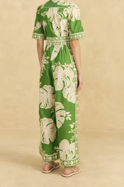 FARM Rio Combinaisons<Combinaison Monsteras en dentelle verte