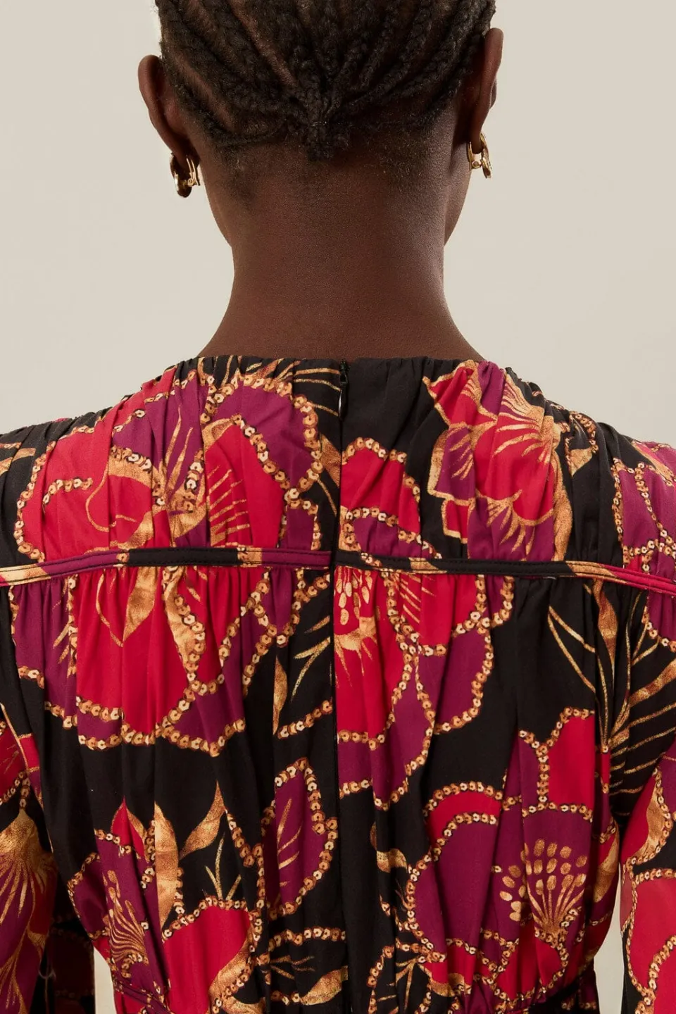 FARM Rio Combinaisons<Combinaison noire brillante à manches longues et décolleté en V Chita