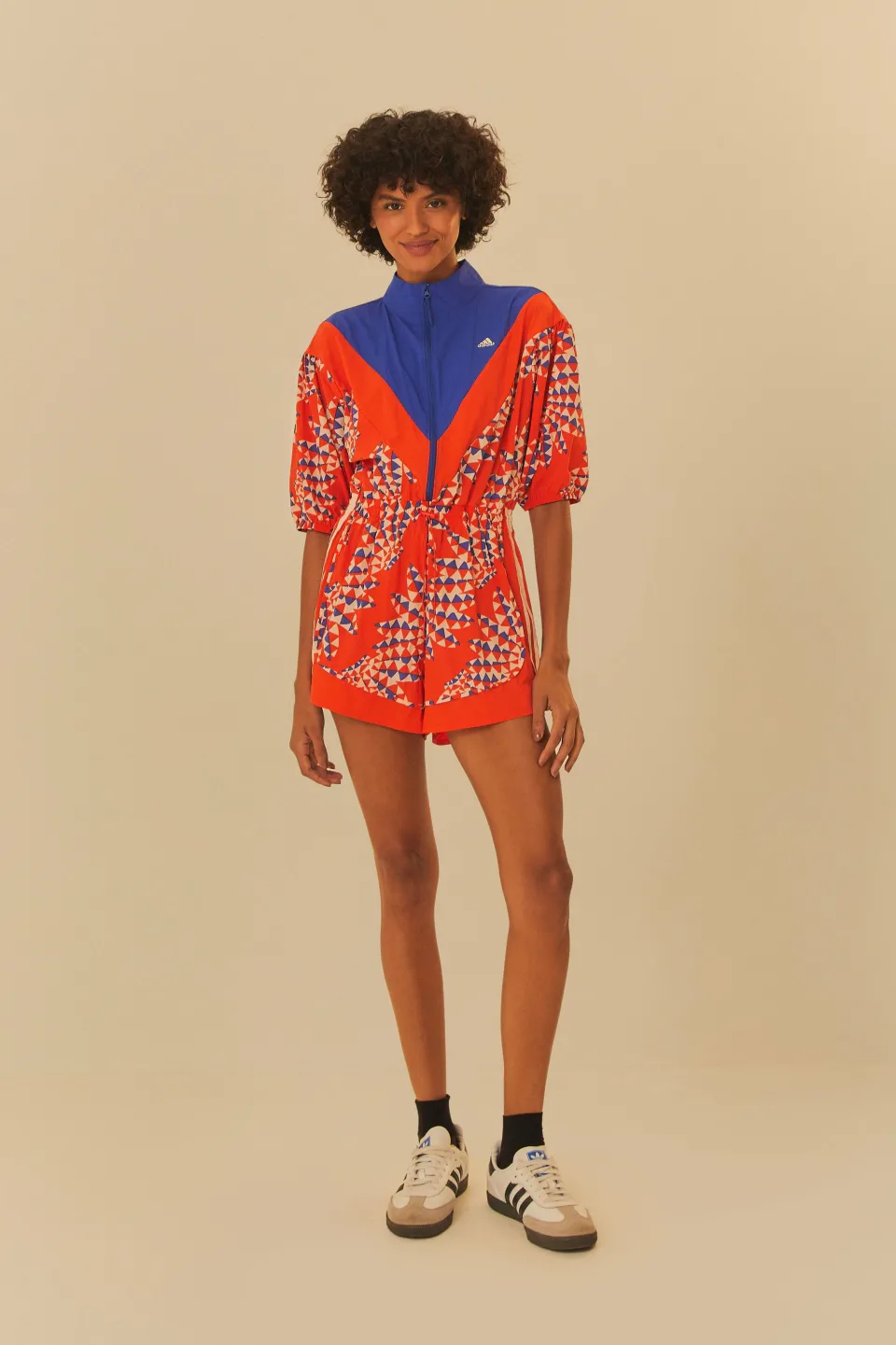 FARM Rio Combinaison Courte<Combinaison rouge Adidas Farm Psychedelic Wave
