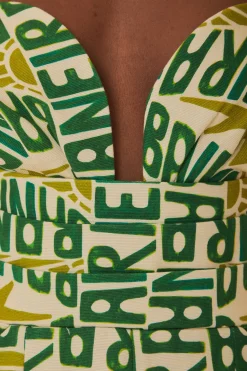 FARM Rio  Combinaisons<Combinaison sans bretelles Off-White Banana Typographie