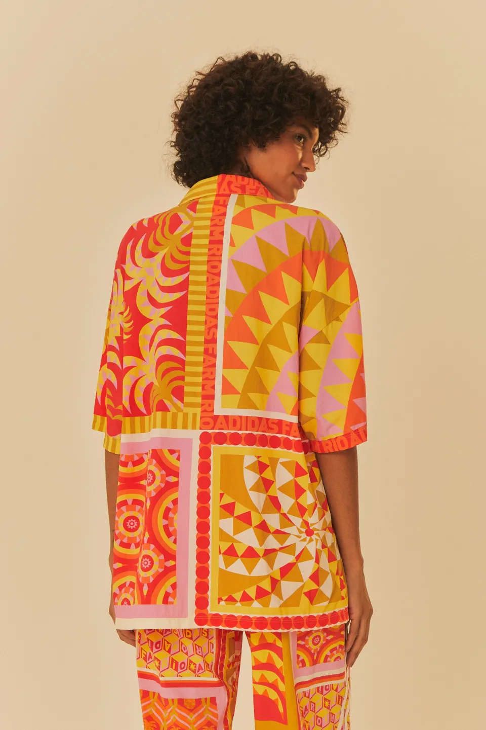 FARM Rio Hauts Courts<Haut Adidas Farm Solar Kaleidoscope Rose