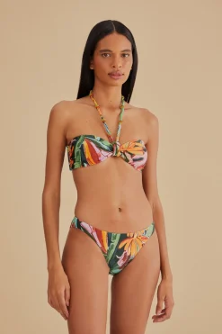 FARM Rio  Bikinis|Hauts Courts<Haut de bikini à feuillage de banane