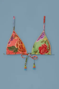 FARM Rio  Bikinis|Hauts Courts<Haut de bikini noué sur le côté avec foulards à fleurs
