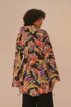 FARM Rio Imperméables Et Parapluies|Manteaux<Imperméable court Black Artsy Bananas