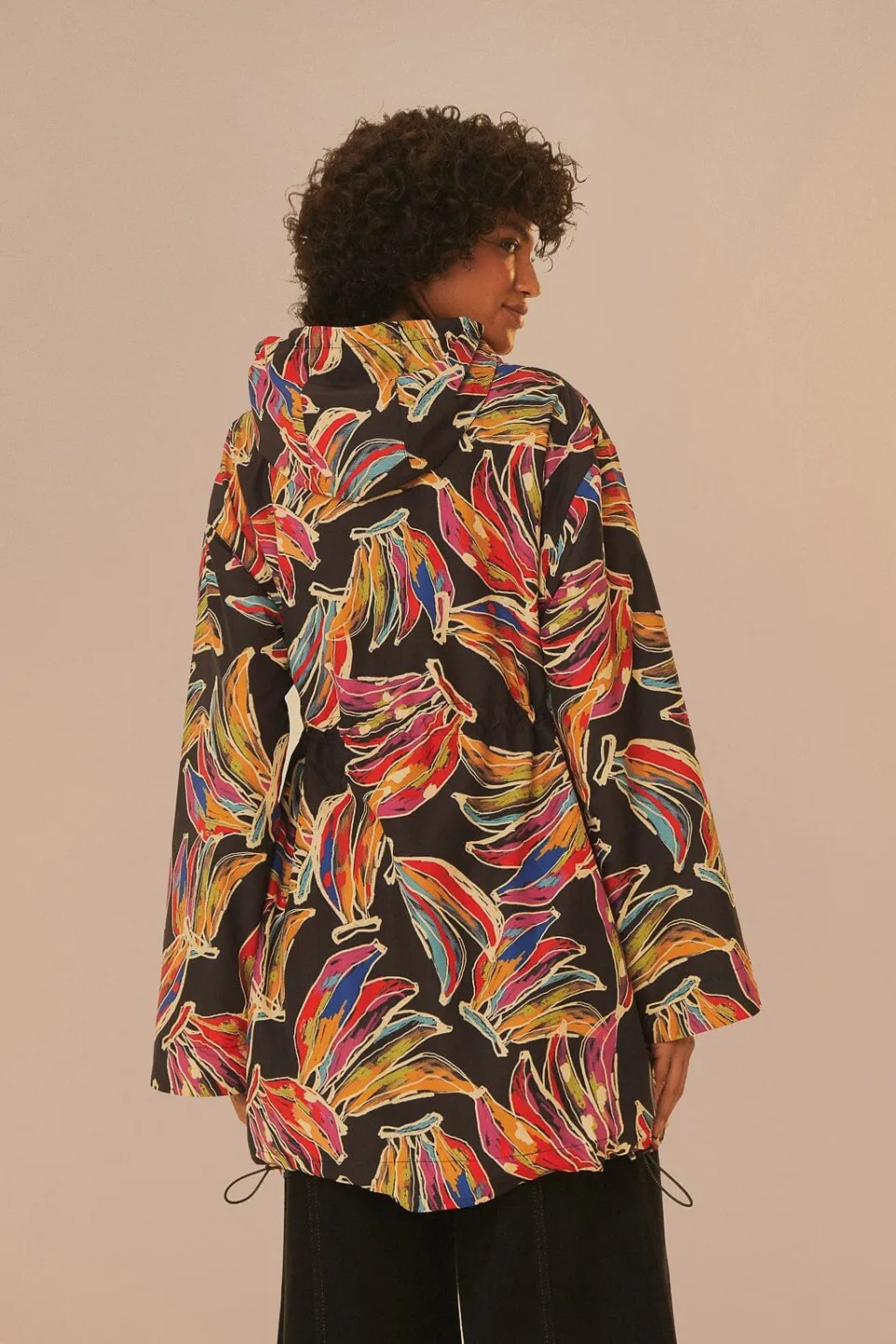 FARM Rio Imperméables Et Parapluies|Manteaux<Imperméable court Black Artsy Bananas