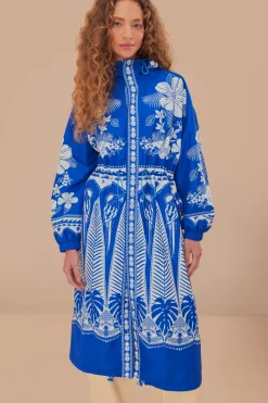 FARM Rio Imperméables Et Parapluies|Manteaux<Imperméable Maxi Elegance Blue Macaw
