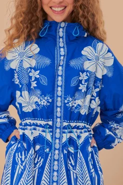 FARM Rio  Imperméables Et Parapluies|Manteaux<Imperméable Maxi Elegance Blue Macaw