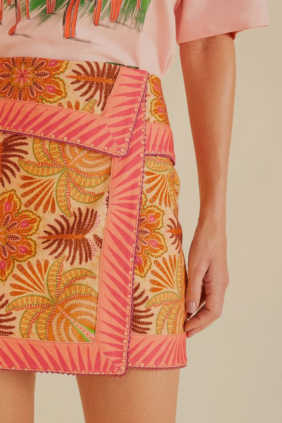 FARM Rio Jupes<Jupe foulard en palmier des sables