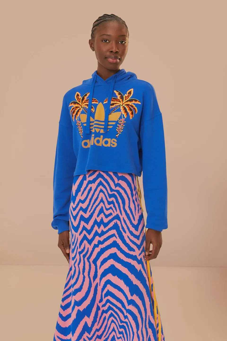 FARM Rio Jupes<Jupe longue Adidas Farm Rio bleue
