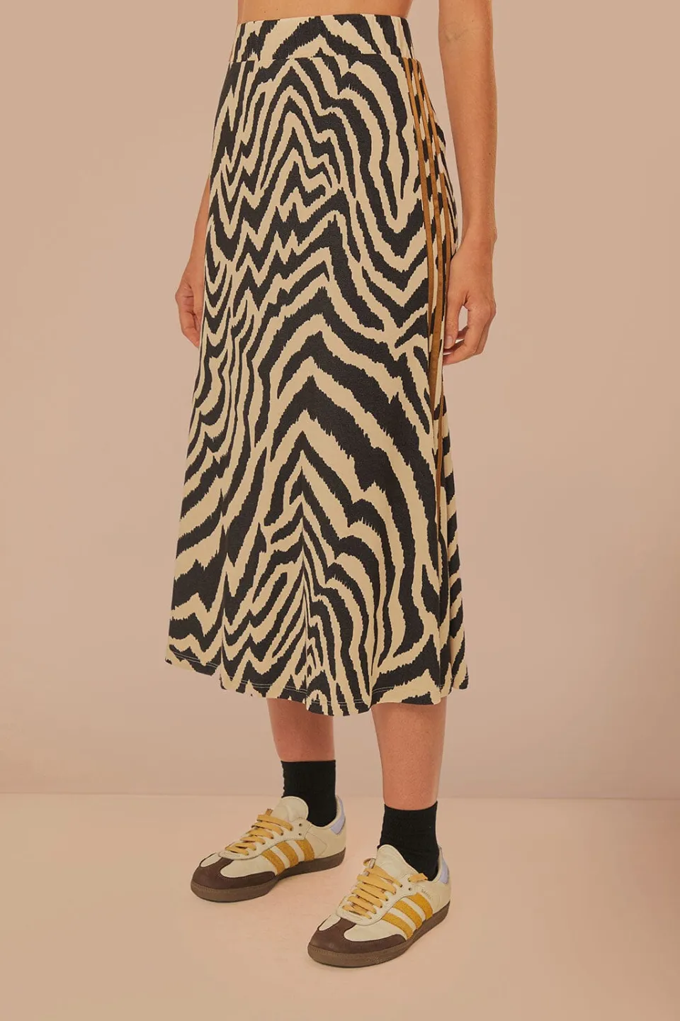 FARM Rio Jupes<Jupe longue beige Adidas Farm Rio