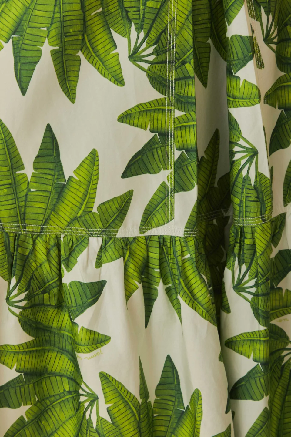FARM Rio Jupes<Jupe longue en coton biologique Off-White Palm Fan