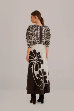 FARM Rio  Jupes|Robes Courtes<Jupe longue Palermo noire