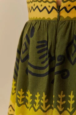 FARM Rio Jupes<Jupe midi Création verte