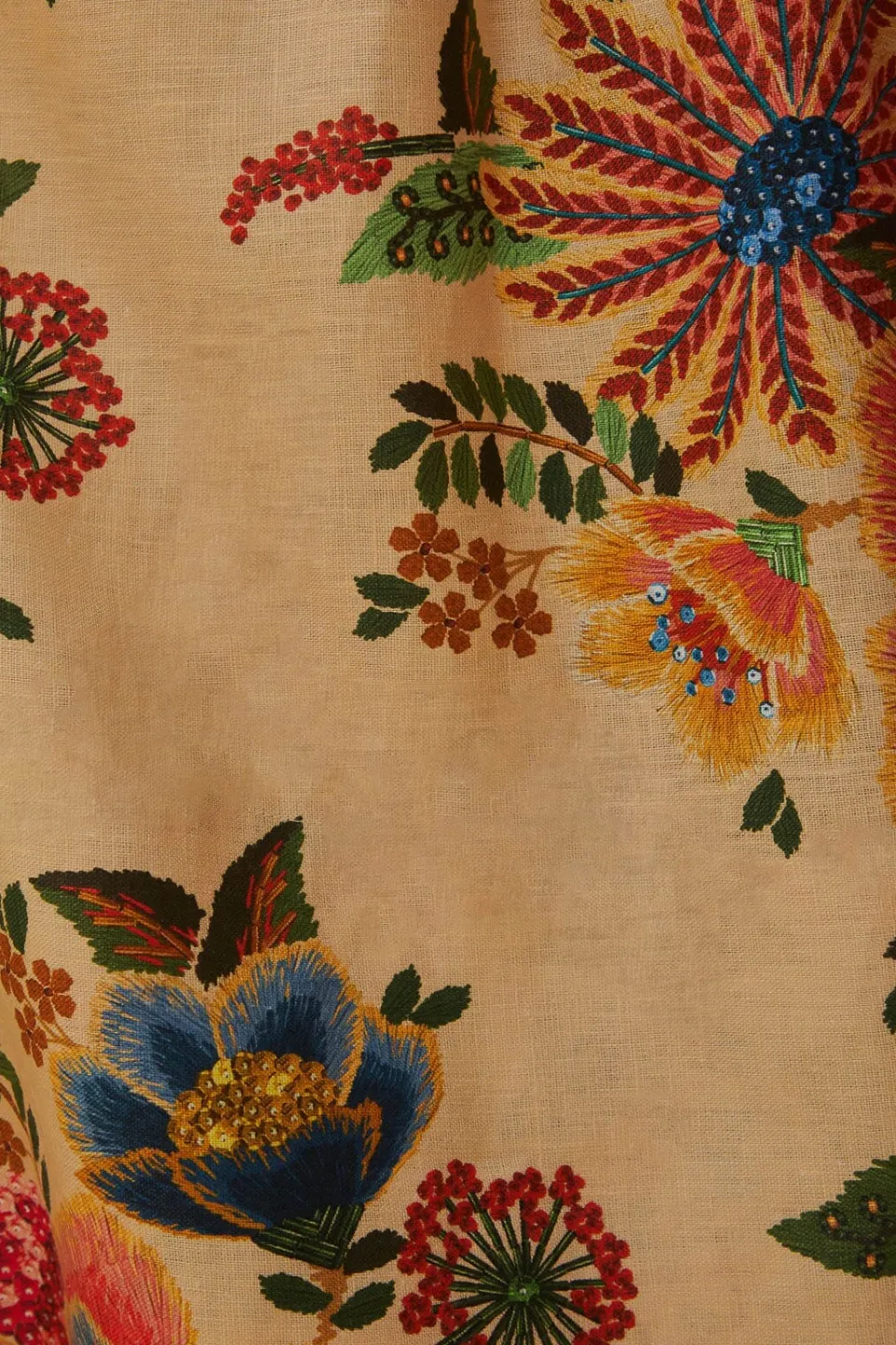 FARM Rio Jupes<Jupe midi Euroflax™ Sable Delicate Garden