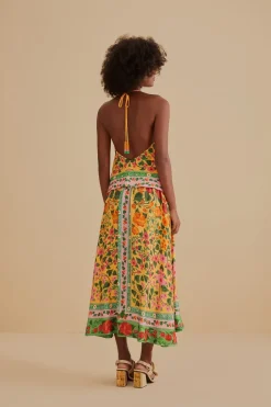 FARM Rio Jupes<Jupe midi jaune clair Heart Ivy