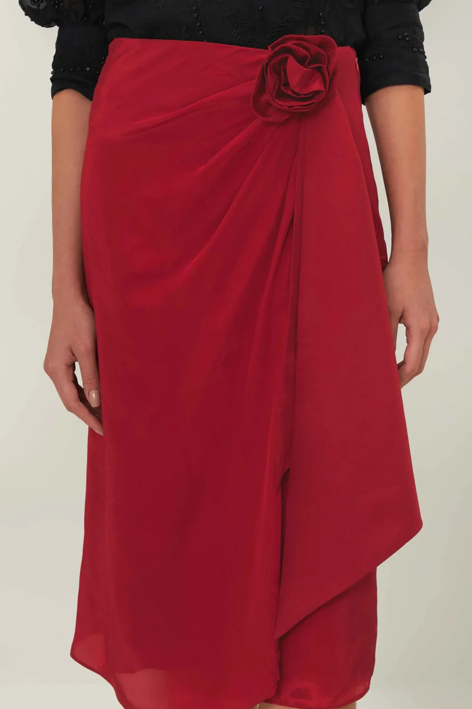 FARM Rio Jupes<Jupe Midi Rouge
