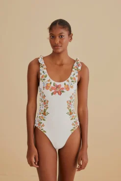 FARM Rio Maillots De Bain Une Pièce|Robes Courtes<Maillot de bain une pièce blanc Banana Vitamin