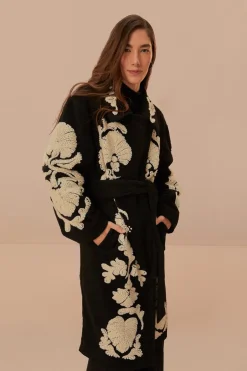 FARM Rio  Manteaux|Manteaux En Peluche<Manteau polaire Helen noir et blanc