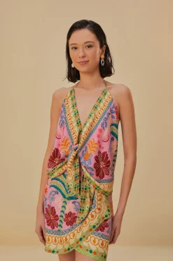 FARM Rio Jupes<Mini-jupe en viscose Lenzing™ Ecovero™ Pink Fruits Queen