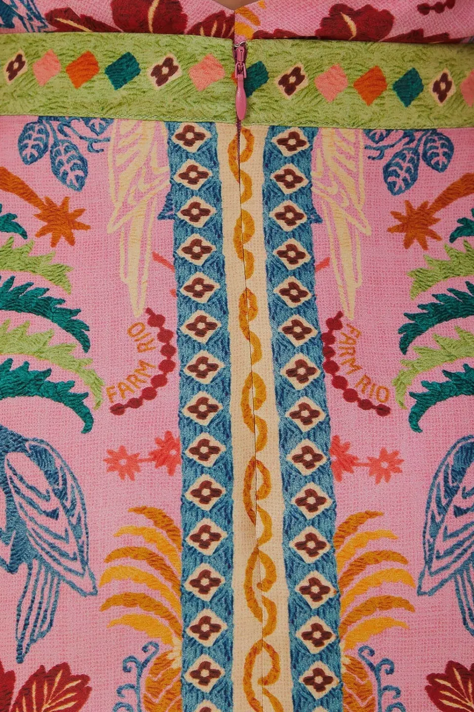 FARM Rio Jupes<Mini-jupe en viscose Lenzing™ Ecovero™ Pink Fruits Queen