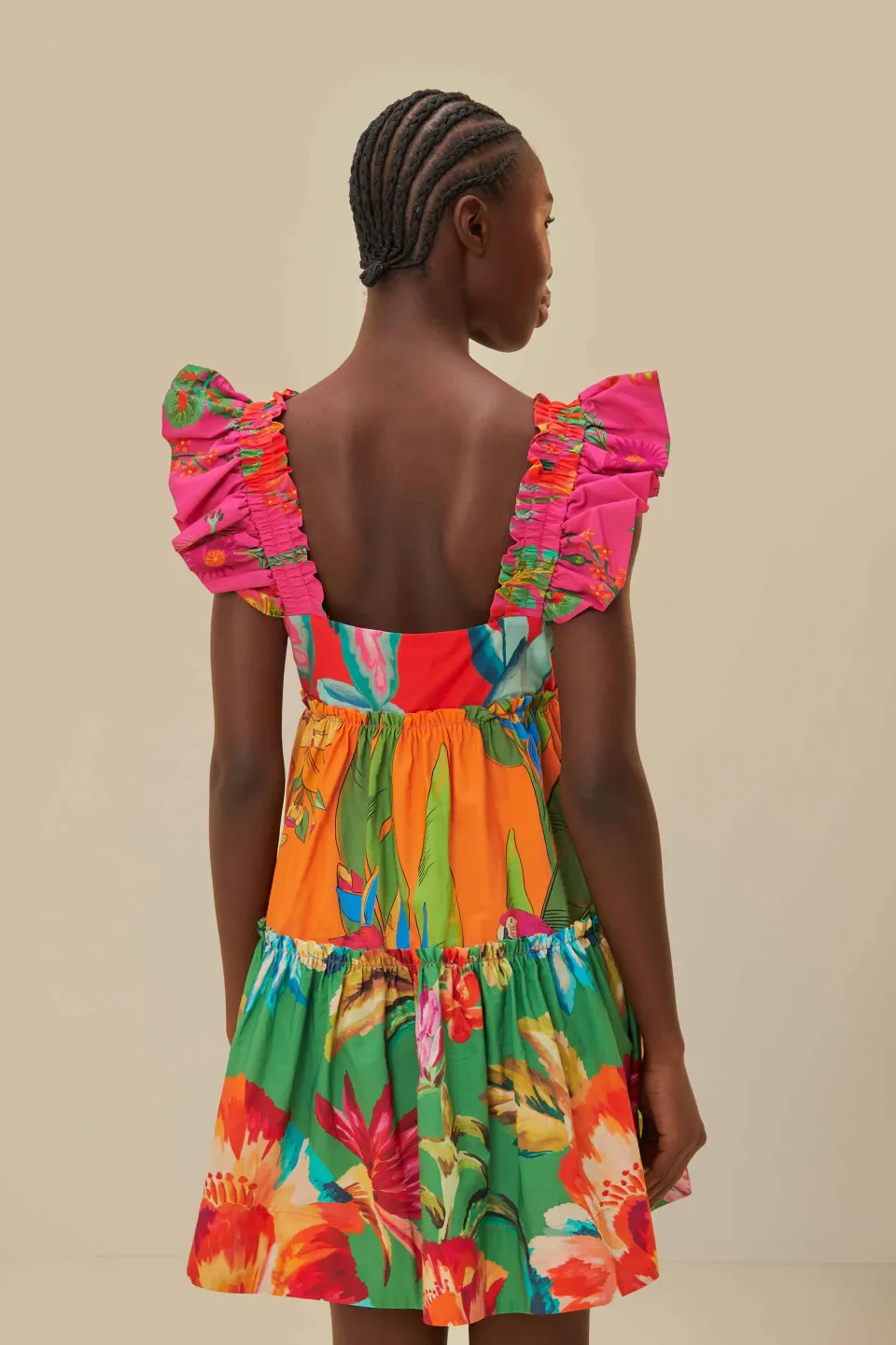 FARM Rio Robes Courtes<Mini-robe à feuillage mélangé