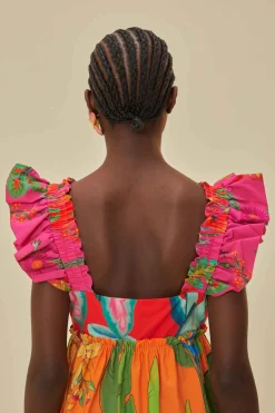 FARM Rio Robes Courtes<Mini-robe à feuillage mélangé