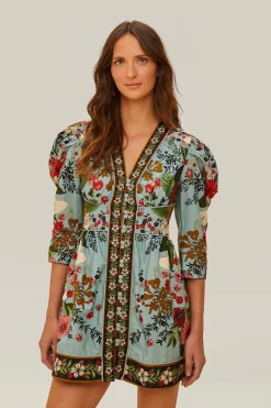 FARM Rio Robes Courtes<Mini-robe Bouquet de beauté bleu