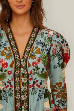FARM Rio  Robes Courtes<Mini-robe Bouquet de beauté bleu