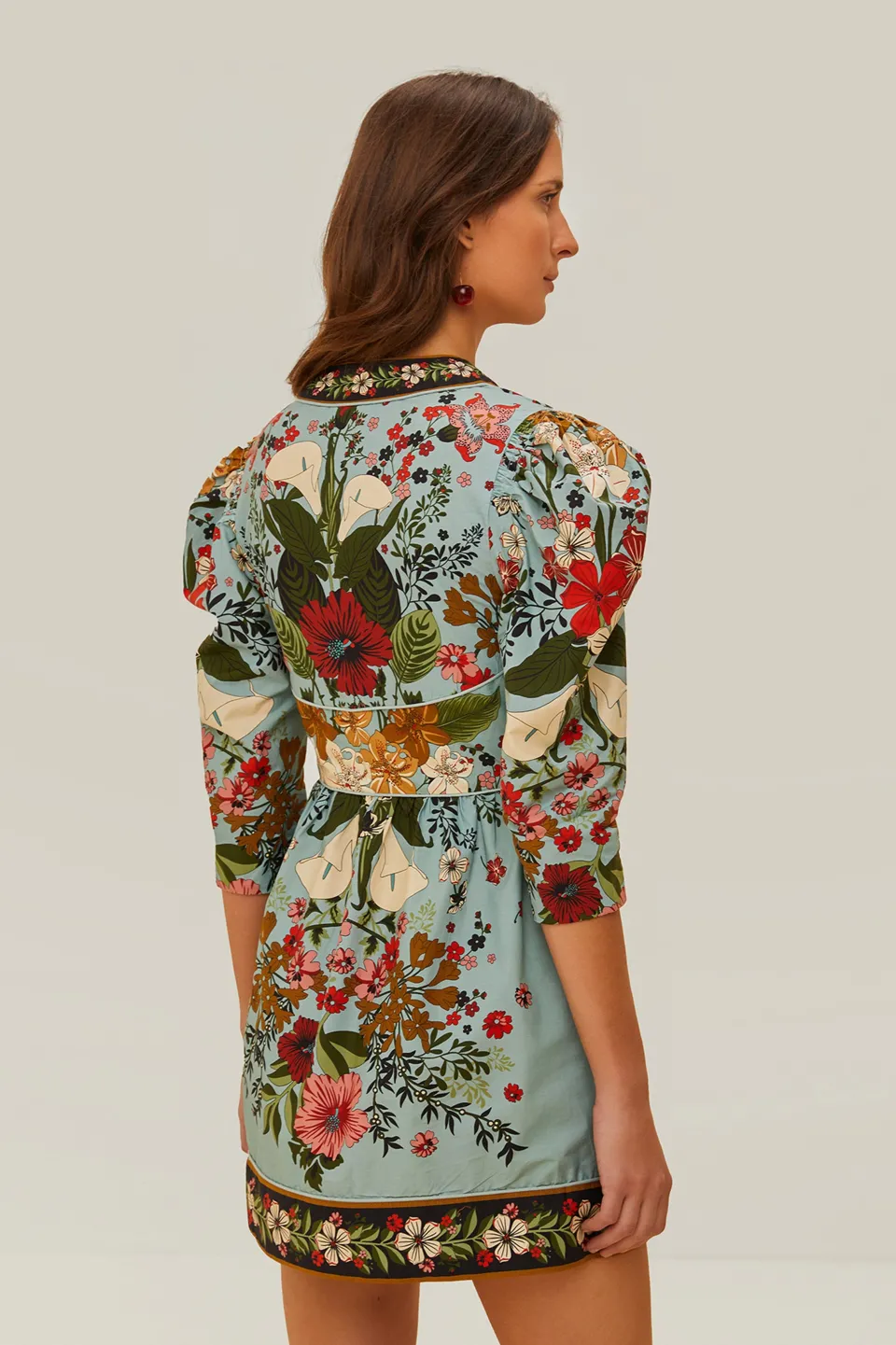 FARM Rio Robes Courtes<Mini-robe Bouquet de beauté bleu
