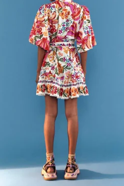 FARM Rio  Robes Courtes<Mini-robe ceinturée | Bananes blanches de printemps