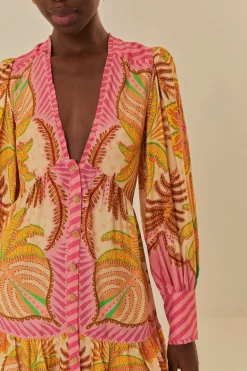 FARM Rio  Robes Courtes<Mini-robe écharpe Sand Palm