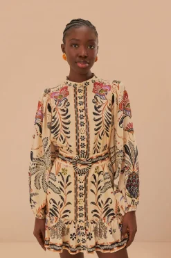 FARM Rio Robes Courtes<Mini-robe classique Nature Sand