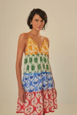 FARM Rio Robes Courtes<Mini-robe mélange d'été