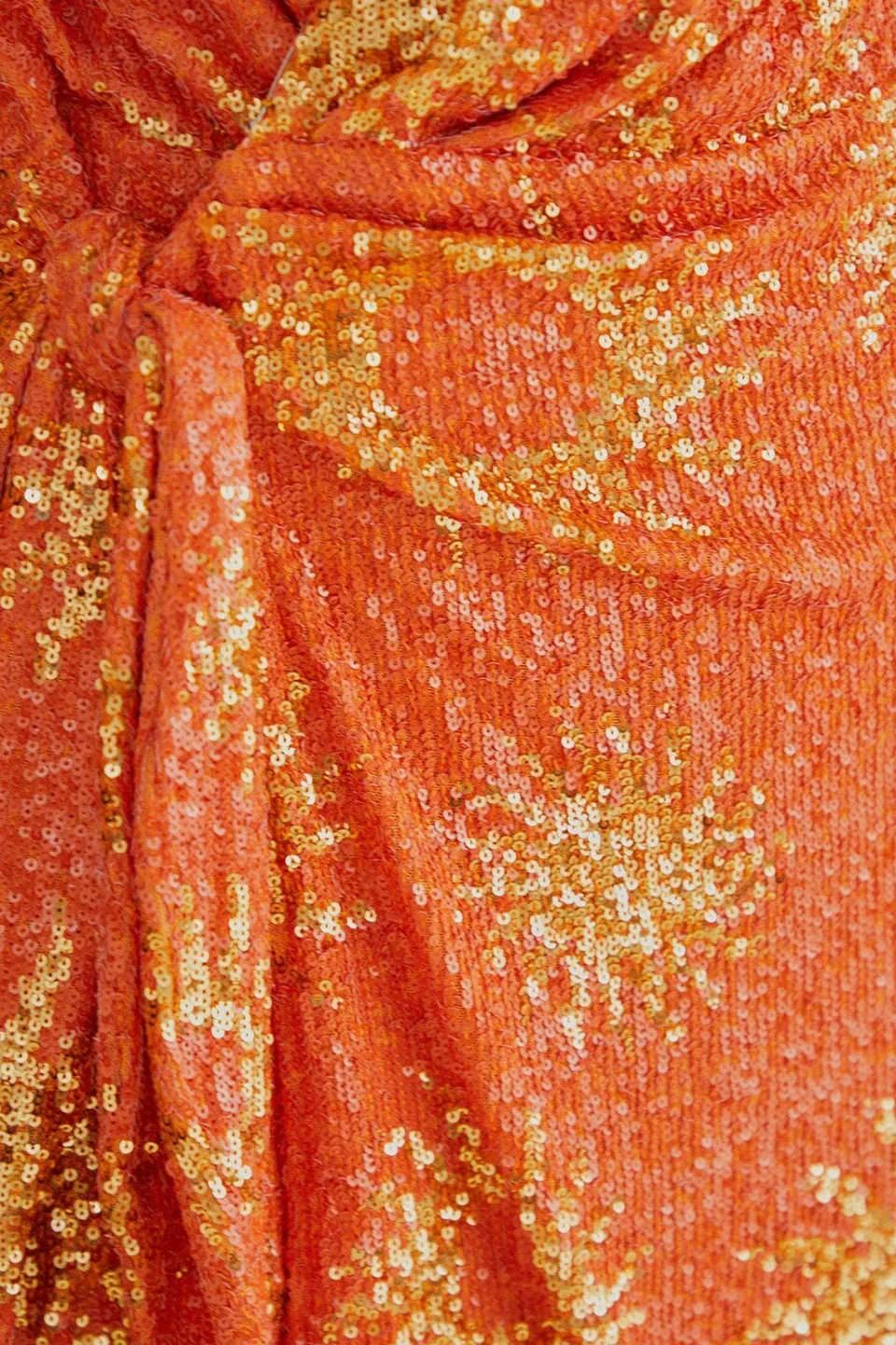 FARM Rio Robes Courtes<Mini-robe orange à manches longues et sequins Sunny Mood
