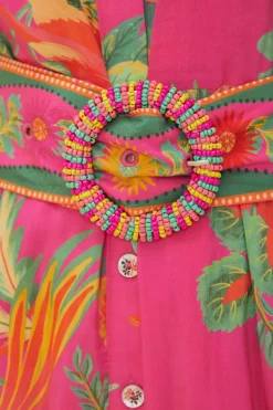 FARM Rio Robes Courtes<Mini-robe rose jardin de fruits délicats