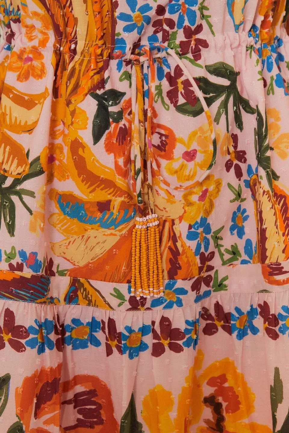 FARM Rio Robes Courtes<Mini-robe rose Spring Bananas