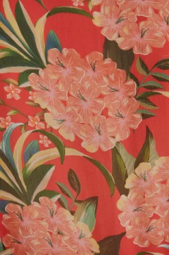 FARM Rio Robes Courtes<Mini-robe rouge à col en V Pineapple Bloom