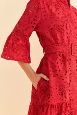 FARM Rio Robes Courtes<Mini-robe rouge palmier