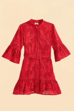 FARM Rio  Robes Courtes<Mini-robe rouge palmier