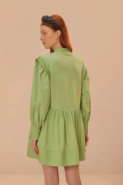 FARM Rio Robes Courtes<Mini-robe verte à empiècement ouvert