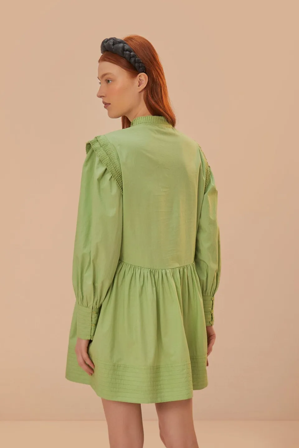 FARM Rio Robes Courtes<Mini-robe verte à empiècement ouvert