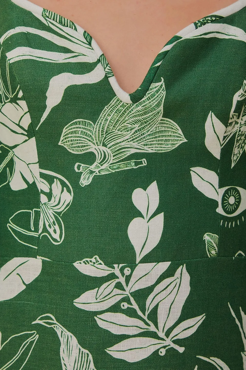 FARM Rio Robes Courtes<Mini-robe verte à manches courtes Forest Soul