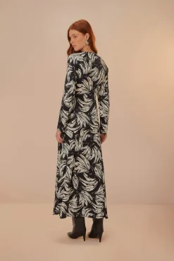 FARM Rio  Robes Midi<Noir - Robe midi en viscose LENZING™ ECOVERO™ Bossa Banana