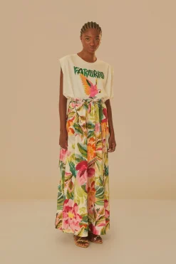 FARM Rio T-shirts<Off-White Farm Rio - T-shirt plissé en coton biologique