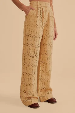 FARM Rio  Pantalon<Pantalon à œillets kaki Ananas