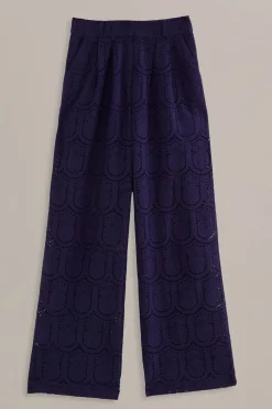 FARM Rio  Pantalon<Pantalon à Oeillets Ananas Bleu Marine