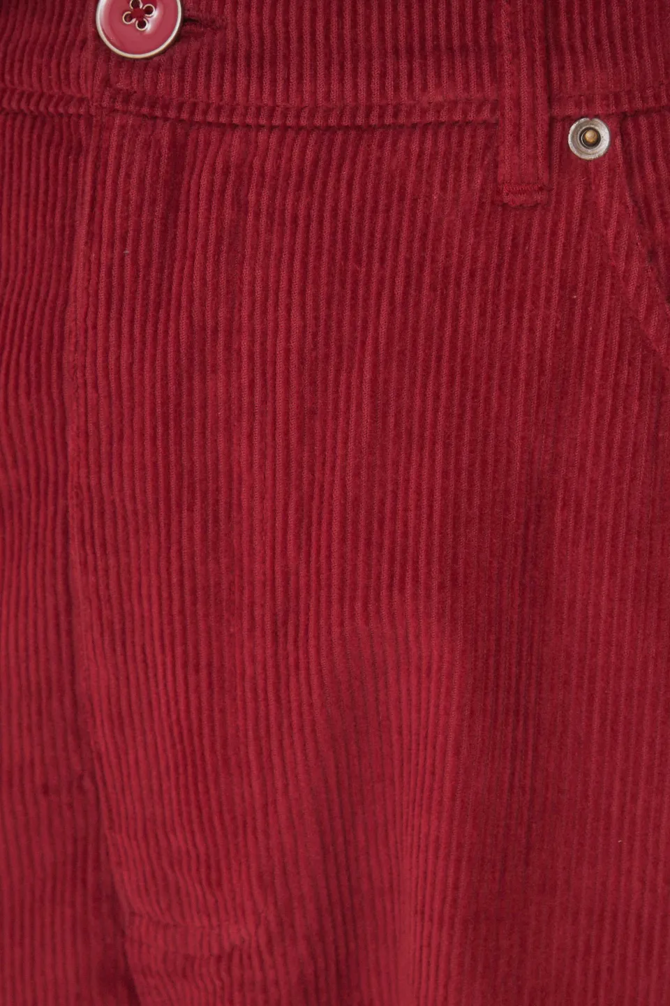 FARM Rio Pantalon<Pantalon brodé en velours côtelé rose