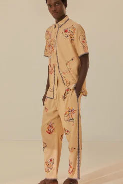 FARM Rio  Pantalon<Pantalon Brodé Kaki