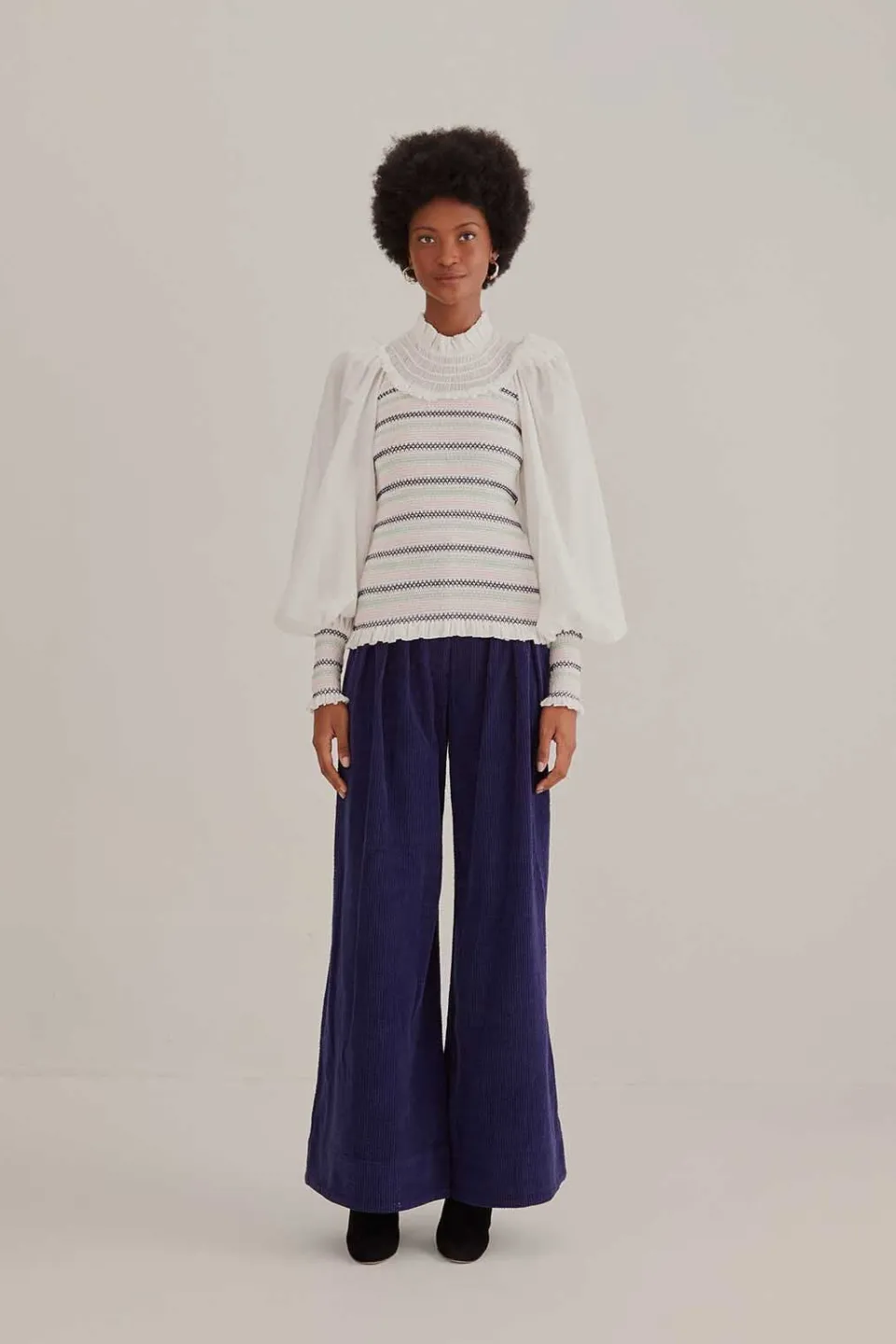 FARM Rio Pantalon<Pantalon de costume taille basse bleu marine
